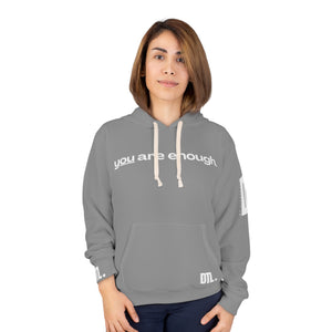 'You Are Enough' Unisex Hoodie - Grey