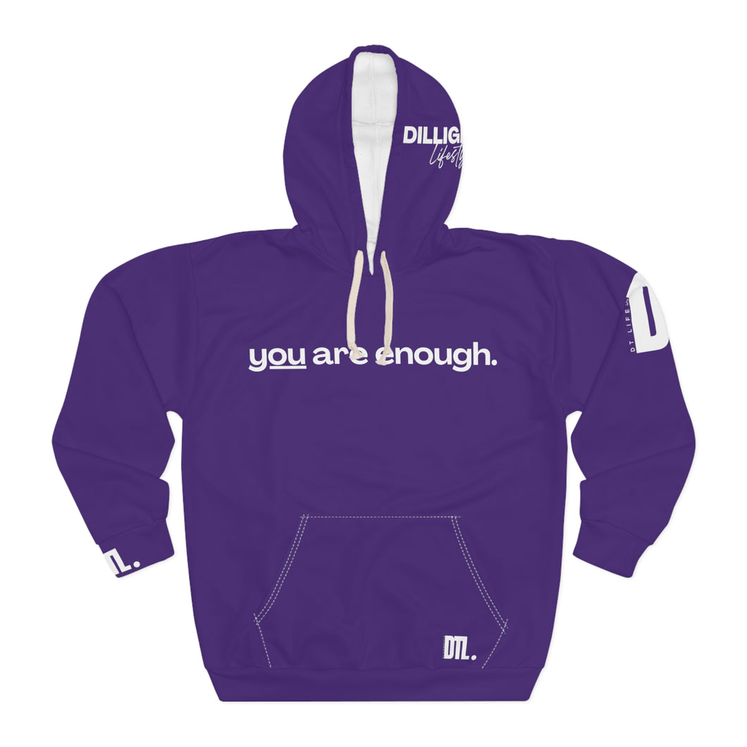 'You Are Enough' Unisex Hoodie - Purple