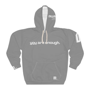 'You Are Enough' Unisex Hoodie - Grey