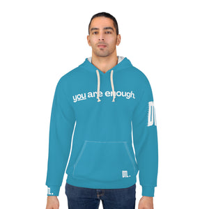 'You Are Enough' Unisex Hoodie - Turquoise