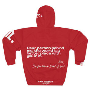 'You Are Enough' Unisex Hoodie - Dark Red
