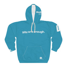 Load image into Gallery viewer, &#39;You Are Enough&#39; Unisex Hoodie - Turquoise