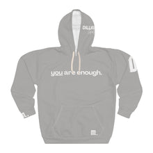 Load image into Gallery viewer, &#39;You Are Enough&#39; Unisex Hoodie - Light Grey