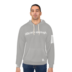 'You Are Enough' Unisex Hoodie - Light Grey