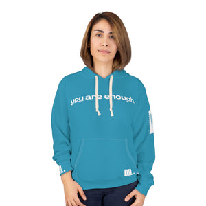 'You Are Enough' Unisex Hoodie - Turquoise