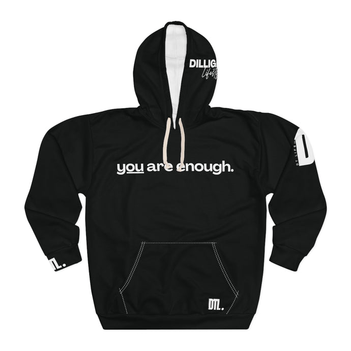 'You Are Enough' Unisex Hoodie - Black